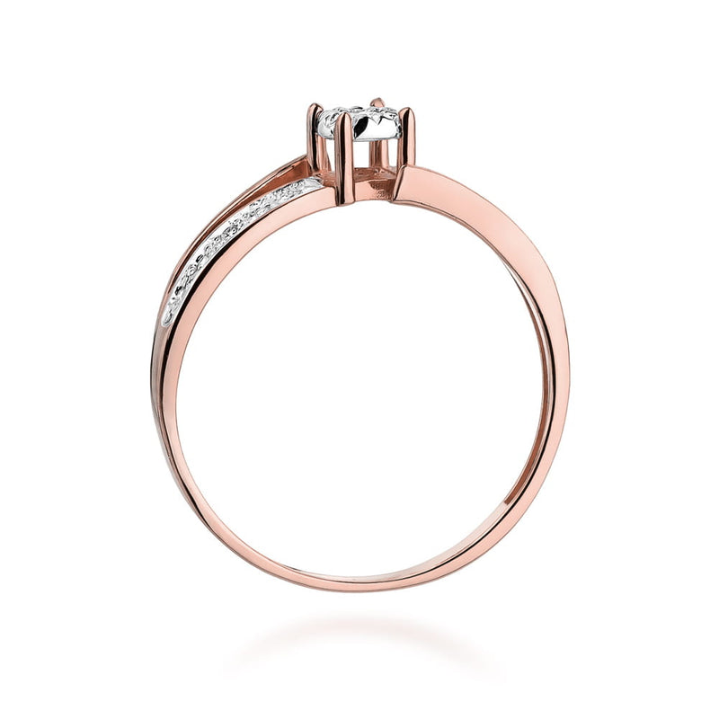 Inel Aur 14K cu Diamante Naturale 0.10 ct, imaginea 9 din 10