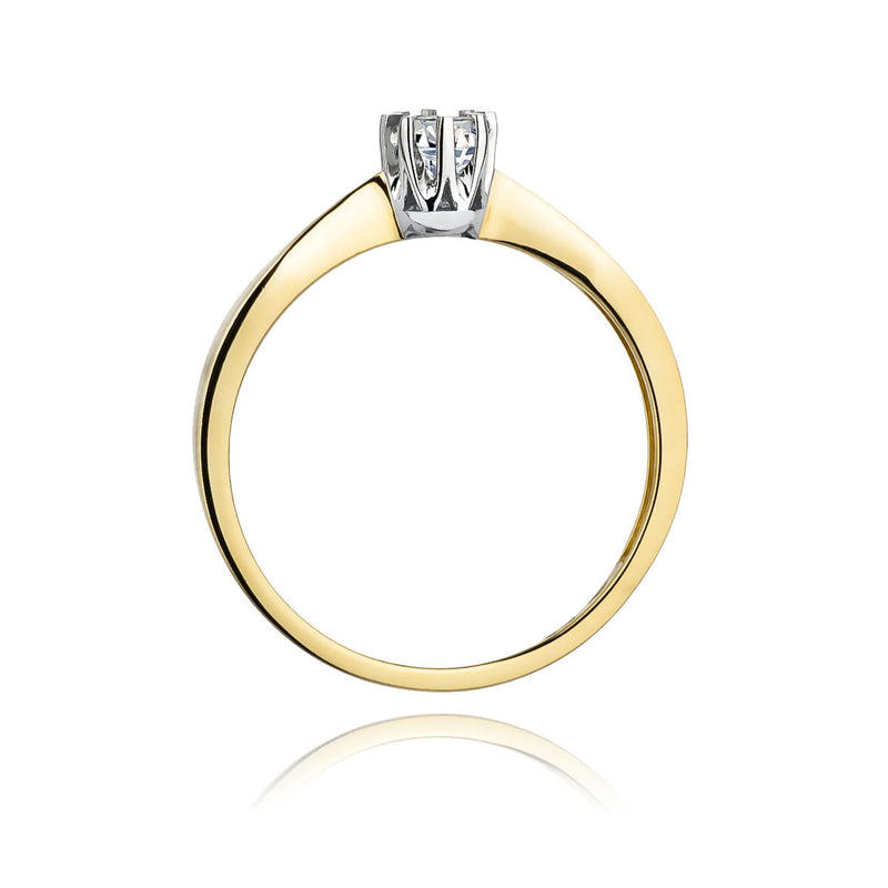 Inel Aur 14K cu Diamant Natural 0.15 ct, imaginea 3 din 10
