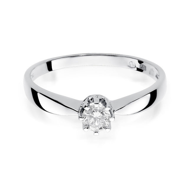 Inel Aur 14K cu Diamant Natural 0.15 ct, imaginea 6 din 10