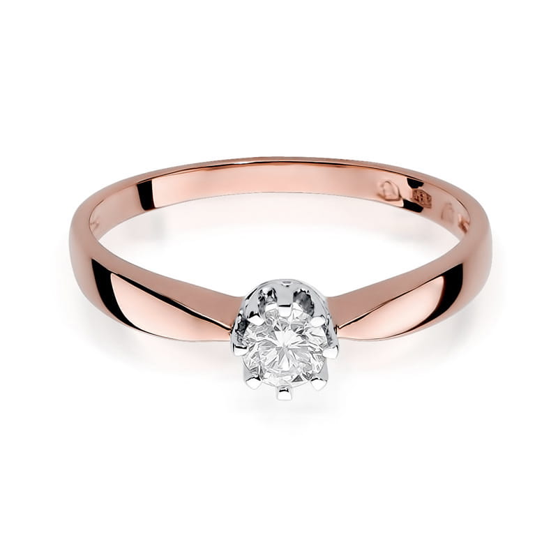 Inel Aur 14K cu Diamant Natural 0.15 ct, imaginea 9 din 10