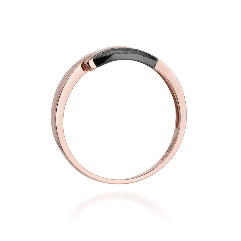 Inel Aur 14K cu Diamante Naturale Albe si Negre 0.03 ct, imaginea 10 din 10
