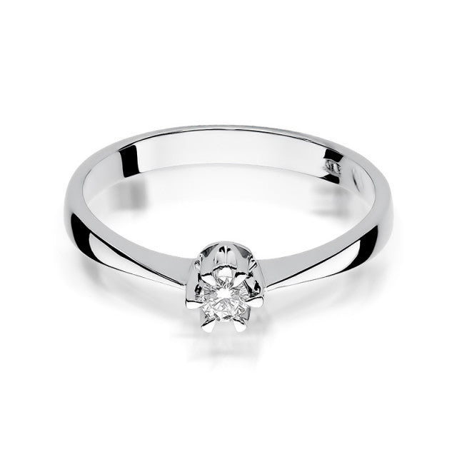 Inel Aur 14K cu Diamant Natural 0.10 ct, imaginea 5 din 11