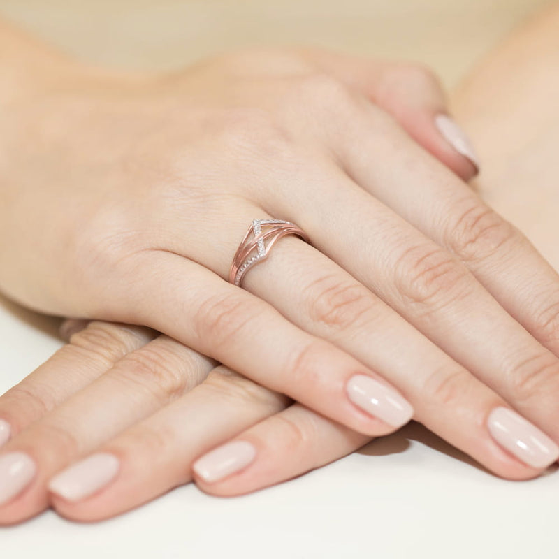 Inel Aur 14K cu Diamante Naturale 0.03 ct, imaginea 11 din 11