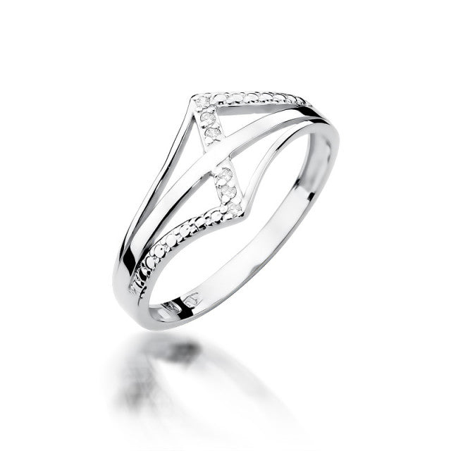 Inel Aur 14K cu Diamante Naturale 0.03 ct, imaginea 4 din 11