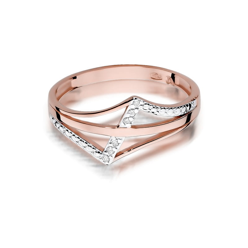 Inel Aur 14K cu Diamante Naturale 0.03 ct, imaginea 8 din 11