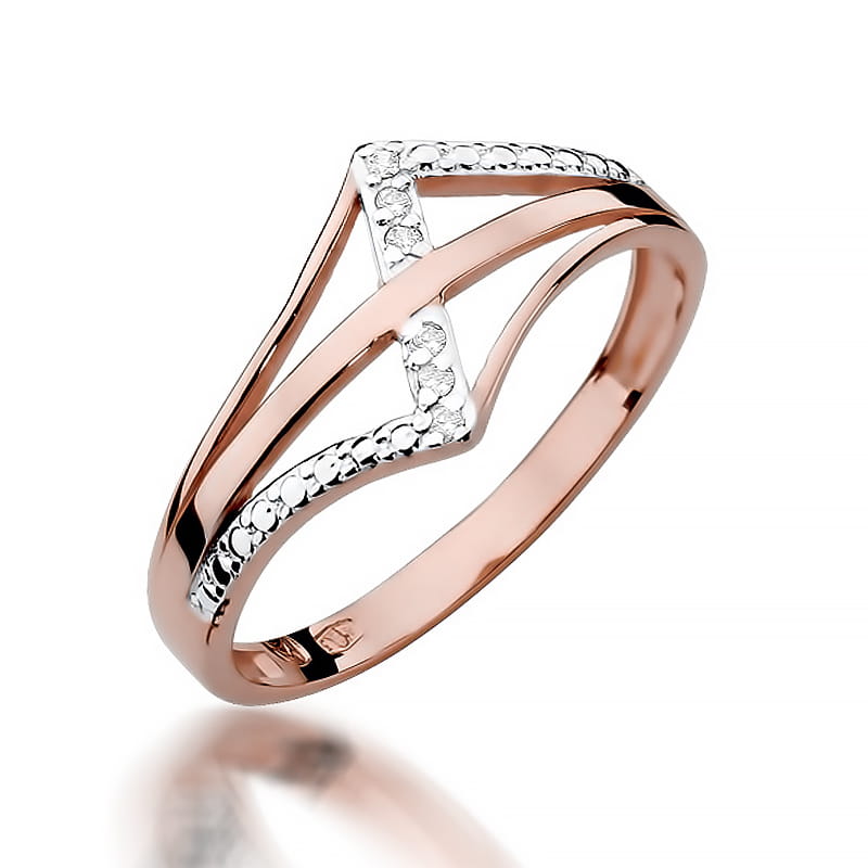Inel Aur 14K cu Diamante Naturale 0.03 ct, imaginea 9 din 11
