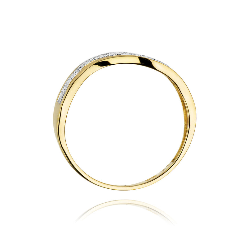 Inel Aur 14K cu Diamante Naturale 0.06 ct, imaginea 3 din 11