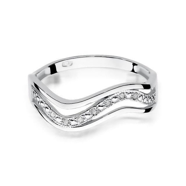 Inel Aur 14K cu Diamante Naturale 0.06 ct, imaginea 5 din 11