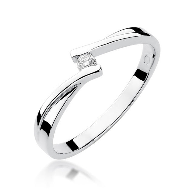 Inel Aur 14K cu Diamant Natural 0.04 ct, imaginea 4 din 11