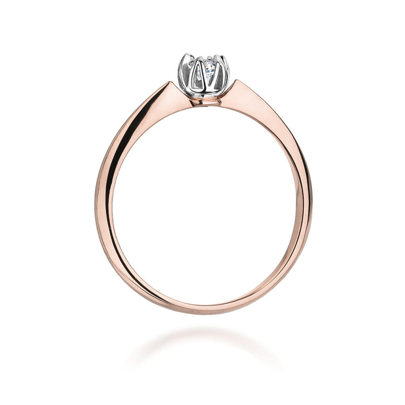 Inel Aur 14K cu Diamant Natural 0.10 ct, imaginea 12 din 13