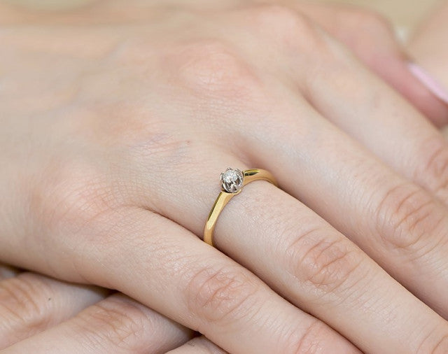 Inel Aur 14K cu Diamant Natural 0.10 ct, imaginea 2 din 13