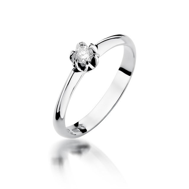 Inel Aur 14K cu Diamant Natural 0.10 ct, imaginea 4 din 13