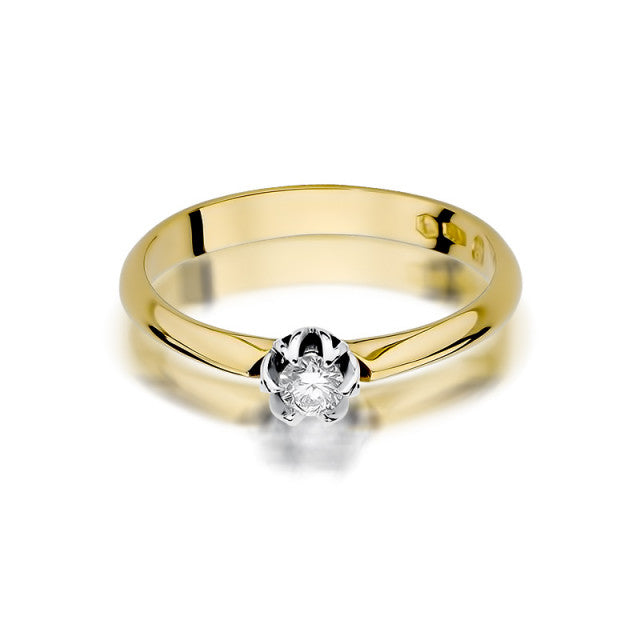 Inel Aur 14K cu Diamant Natural 0.10 ct, imaginea 5 din 13
