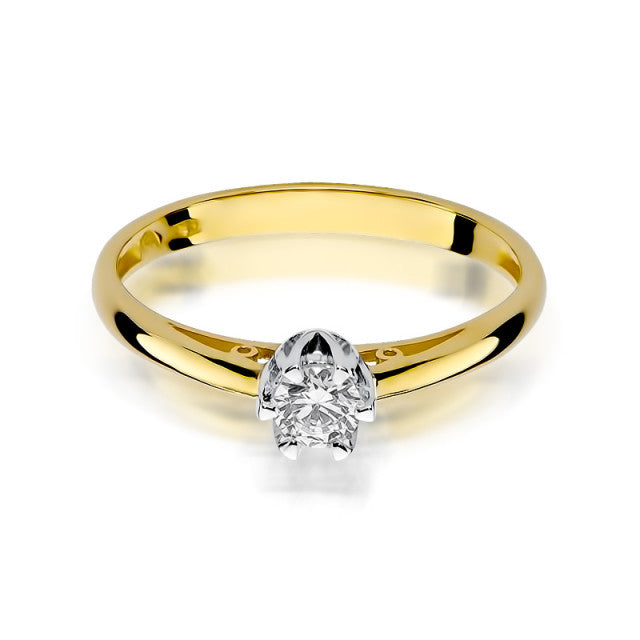 Inel Aur 14K cu Diamant Natural 0.15 ct, imaginea 2 din 11
