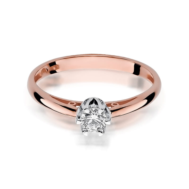 Inel Aur 14K cu Diamant Natural 0.15 ct, imaginea 9 din 11