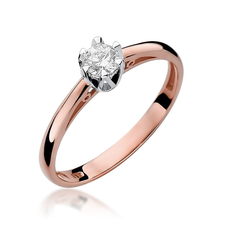 Inel Aur 14K cu Diamant Natural 0.15 ct, imaginea 10 din 11