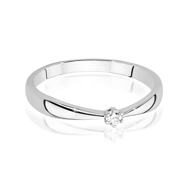 Inel Aur 14K cu Diamant Natural 0.04 ct, imaginea 7 din 9