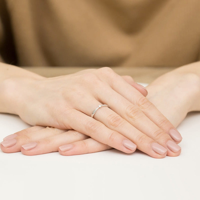 Inel Aur 14K cu Diamant Natural 0.04 ct, imaginea 9 din 9