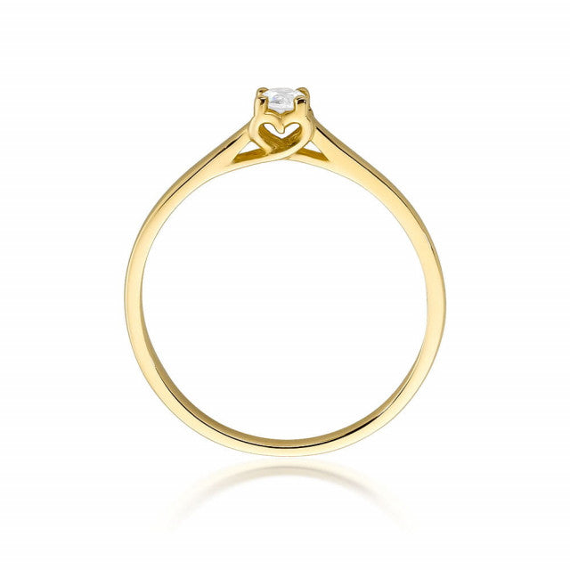 Inel Aur 14K cu Diamant Natural 0.12 ct, imaginea 3 din 10