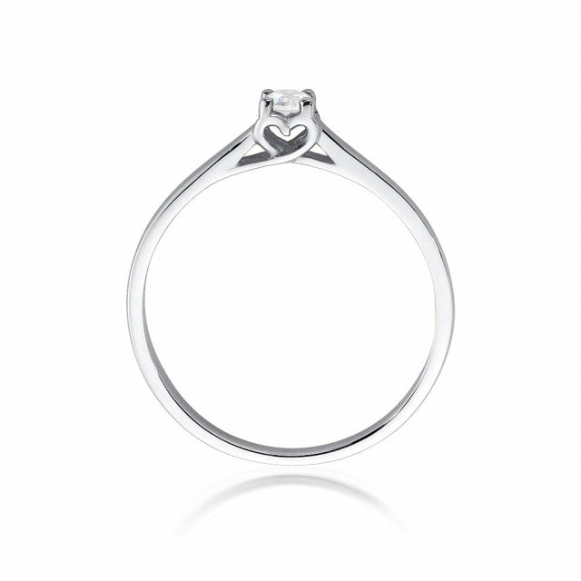 Inel Aur 14K cu Diamant Natural 0.12 ct, imaginea 6 din 10