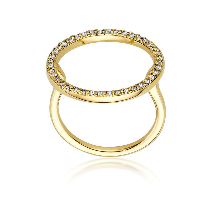 Inel Aur 14K cu Diamante Naturale 0.20 ct, imaginea 3 din 8