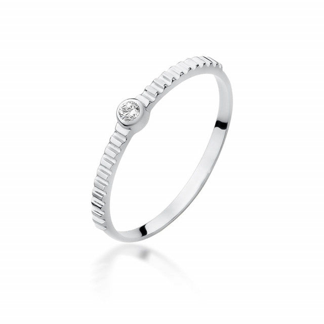 Inel Aur 14K cu Diamant Natural 0.04 ct, imaginea 5 din 12