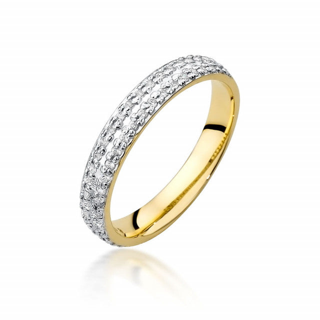 Inel Aur 14K cu Diamante Naturale 0.23 ct — Aur galben