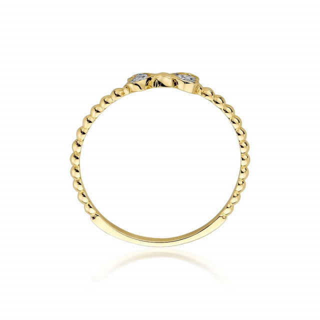 Inel Aur 14K cu Diamante Naturale 0.03 ct, imaginea 3 din 9