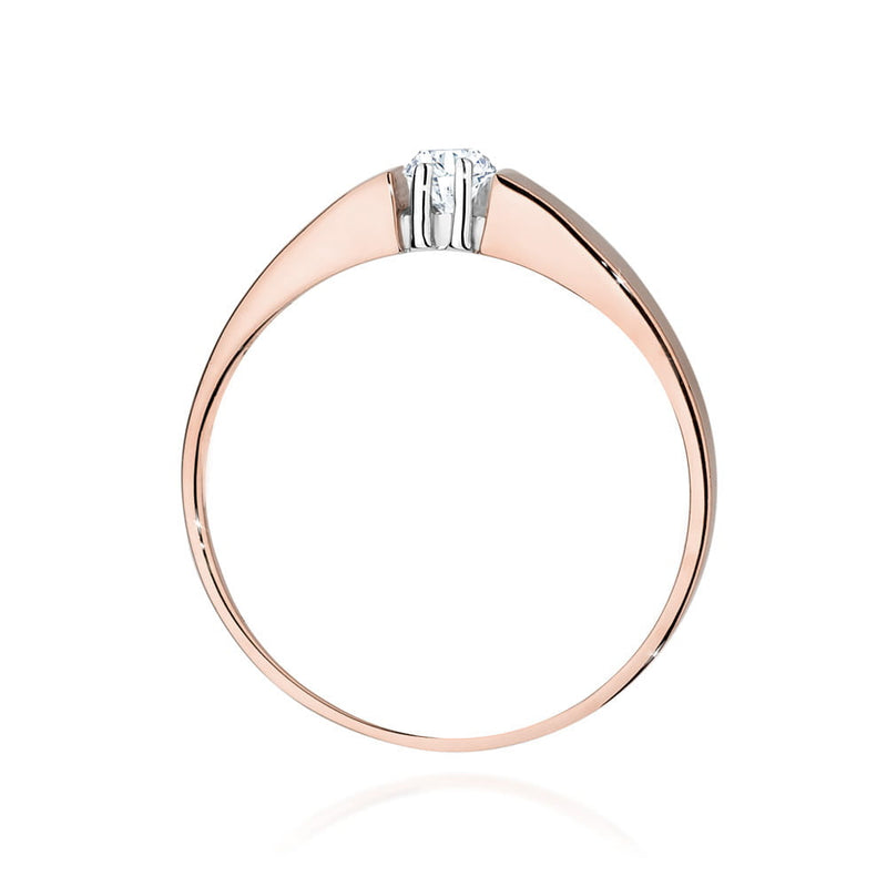 Inel Aur 14K cu Diamant Natural 0.10 ct, imaginea 9 din 9