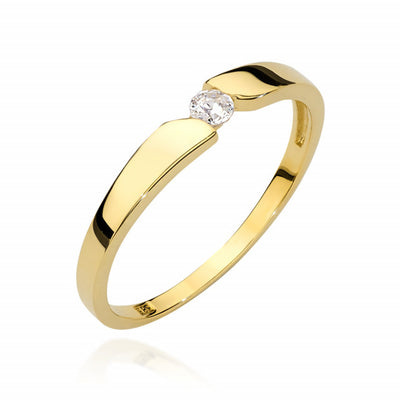Inel Aur 14K cu Diamant Natural 0.08 ct