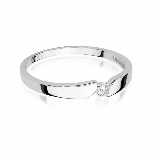 Inel Aur 14K cu Diamant Natural 0.08 ct, imaginea 5 din 10