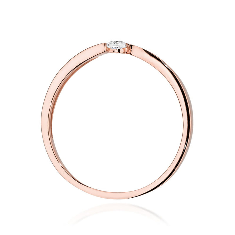 Inel Aur 14K cu Diamant Natural 0.08 ct, imaginea 9 din 10