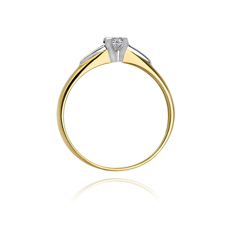 Inel Aur 14K cu Diamant Natural 0.04 ct, imaginea 3 din 11