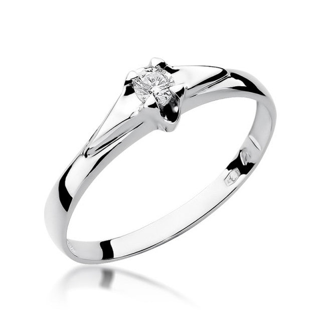 Inel Aur 14K cu Diamant Natural 0.04 ct, imaginea 4 din 11