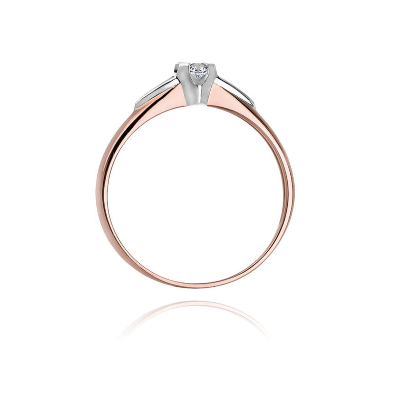 Inel Aur 14K cu Diamant Natural 0.04 ct, imaginea 10 din 11