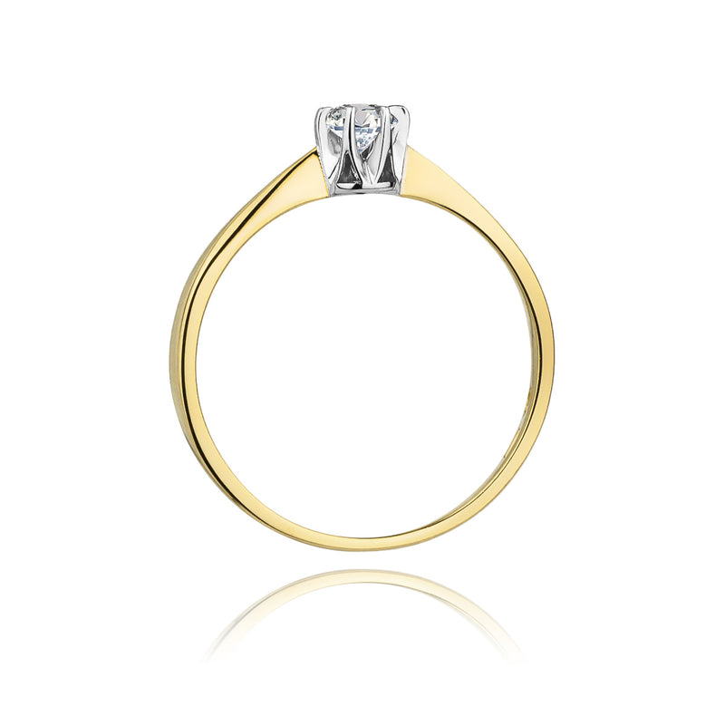 Inel Aur 14K cu Diamant Natural 0.04 ct, imaginea 3 din 10