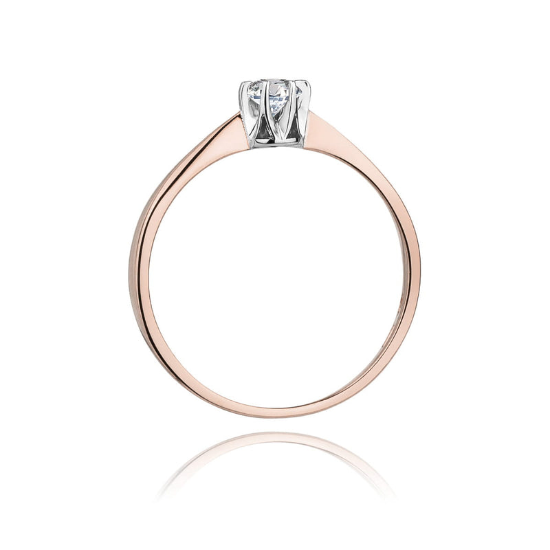 Inel Aur 14K cu Diamant Natural 0.04 ct, imaginea 9 din 10