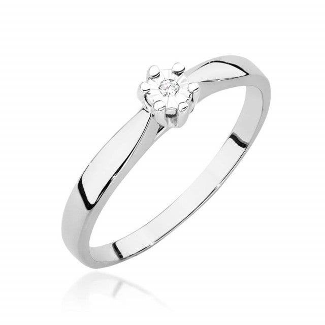 Inel Aur 14K cu Diamant Natural 0.01 ct, imaginea 4 din 10