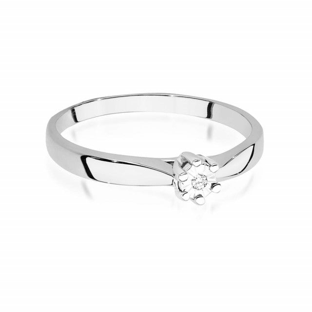 Inel Aur 14K cu Diamant Natural 0.01 ct, imaginea 5 din 10