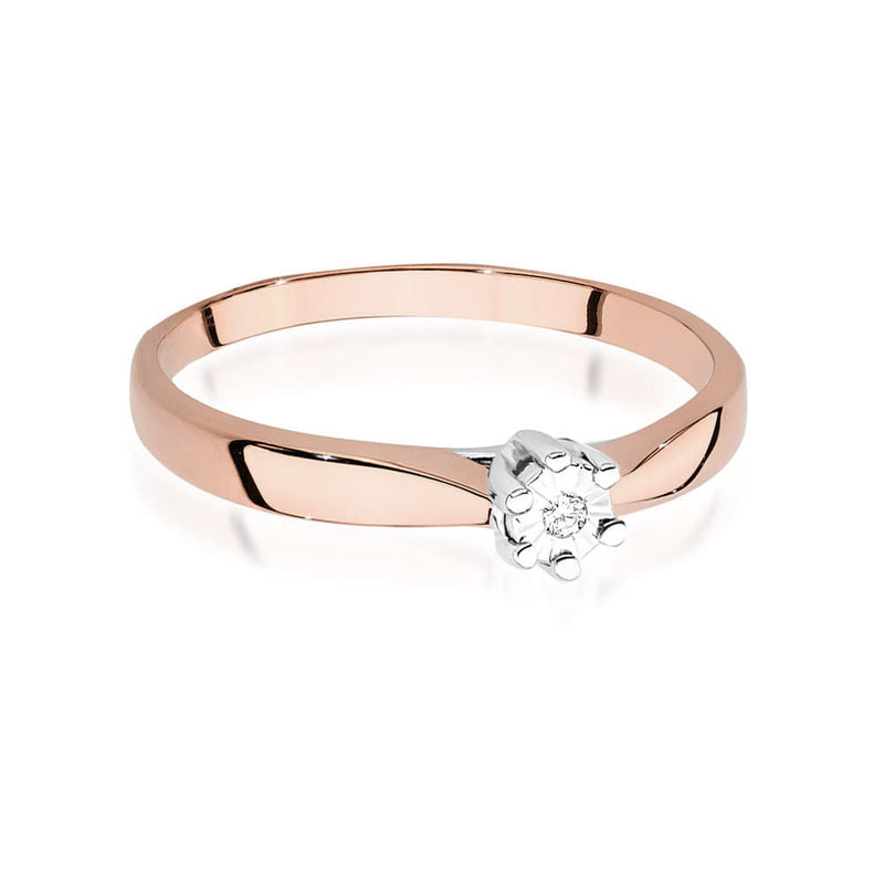 Inel Aur 14K cu Diamant Natural 0.01 ct, imaginea 8 din 10