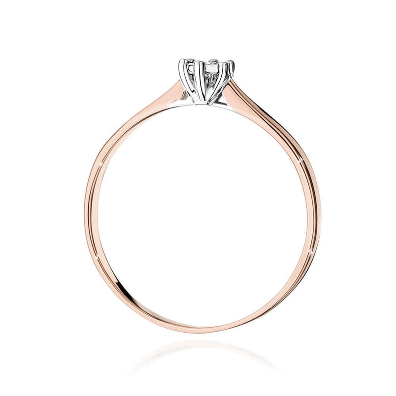 Inel Aur 14K cu Diamant Natural 0.01 ct, imaginea 9 din 10