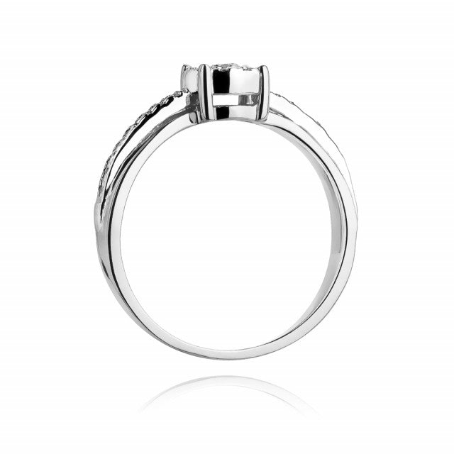 Inel Aur 14K cu Diamante Naturale 0.26 ct, imaginea 6 din 10