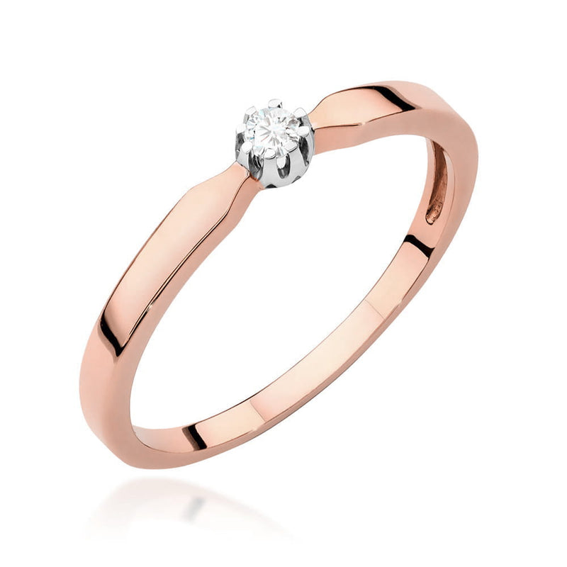 Inel Aur 14K cu Diamant Natural 0.04 ct, imaginea 8 din 11