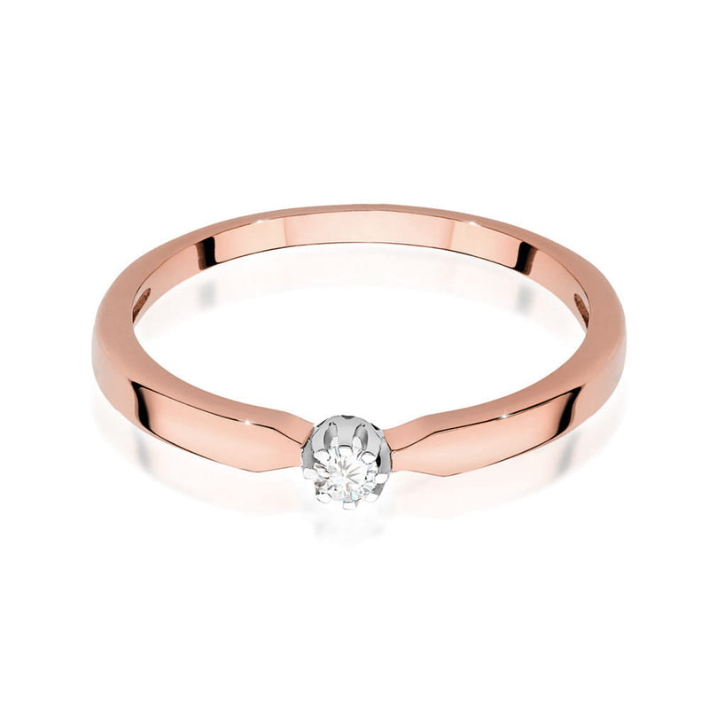 Inel Aur 14K cu Diamant Natural 0.04 ct, imaginea 9 din 11