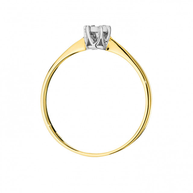 Inel Aur 14K cu Diamant Natural 0.03 ct, imaginea 3 din 11