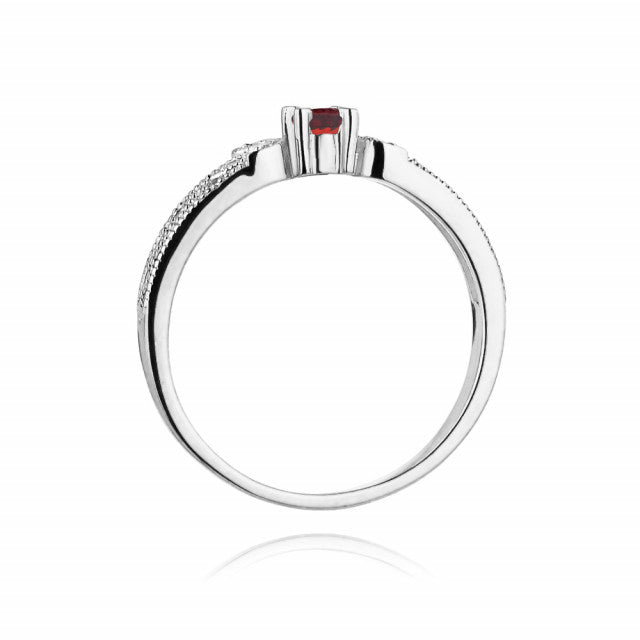 Inel Aur 14K cu Rubin 0.15 ct si Diamante Naturale 0.03 ct, imaginea 6 din 10
