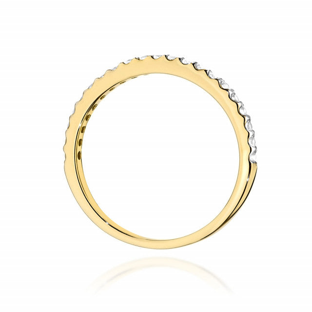 Inel Aur 14K cu Diamante Naturale 0.18 ct, imaginea 3 din 10