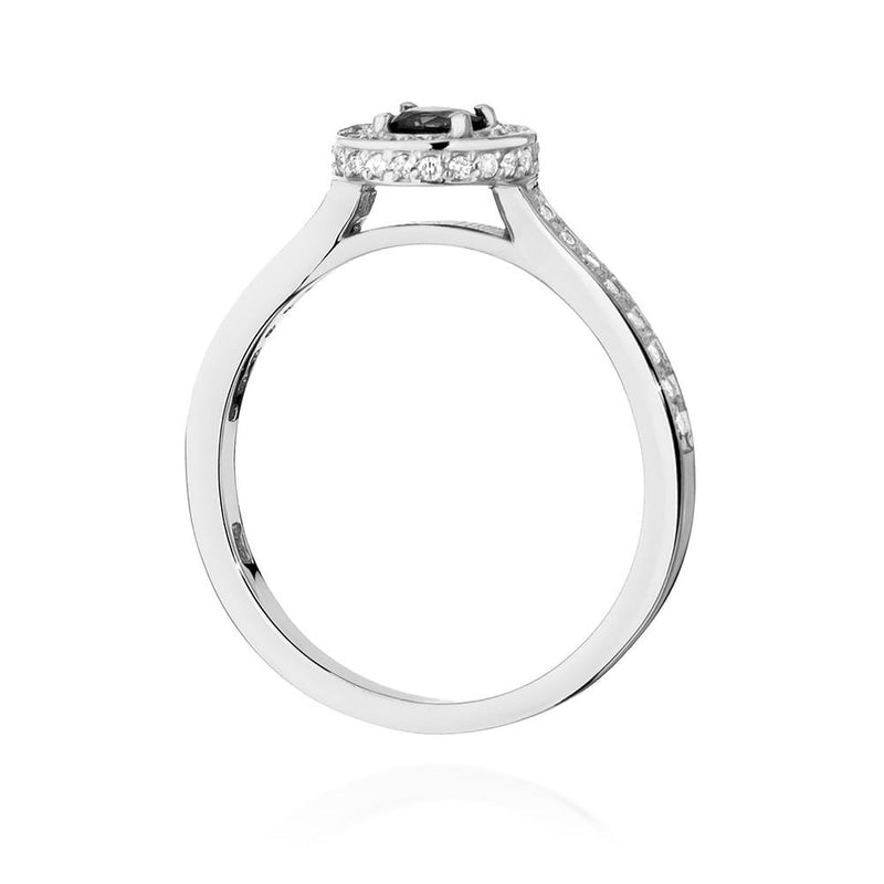 Inel Aur 14K cu Diamante Naturale Albe si Negre 0.64 ct, imaginea 6 din 10