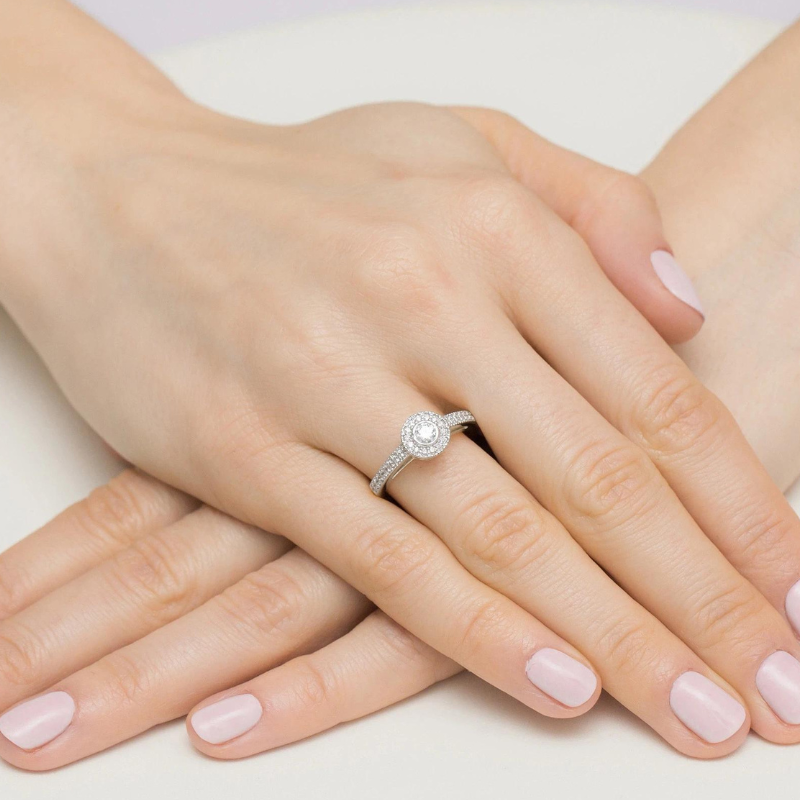 Inel Aur 14K cu Diamante Naturale 0.38 ct, imaginea 7 din 11