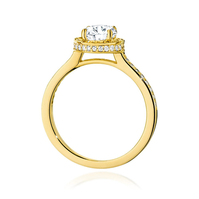 Inel Aur 14K cu Diamante Naturale 1.38 ct, imaginea 3 din 9